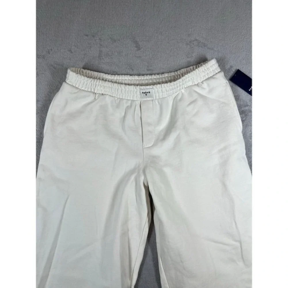 NWT Parke x Target SET  L/XL Sweatshirt and Large Boxer Sweatpants Cream.